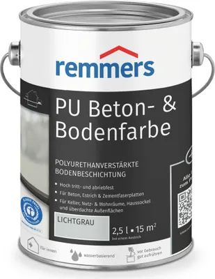 Produktbild von Remmers PolyurethanBeton- & Bodenfarbe lichtgrau 2,5 l, Beton- und Bodenfarbe