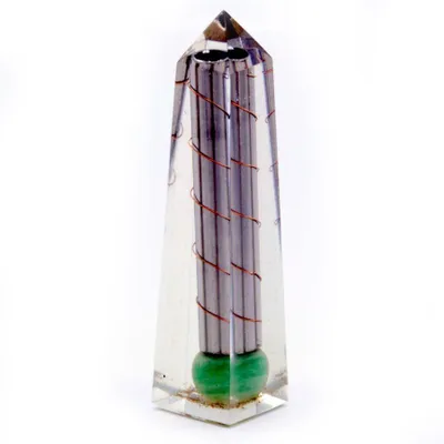 Productafbeelding van Orgoniet Obelisk, groene aventurijn - 110x30 mm