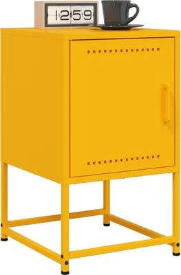 Produktbild von vidaXL Nachttische 2 Stk. Senfgelb 36x39x60,5 cm Stahl