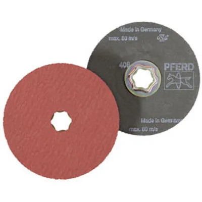 Produktbild von PFERD TOOLS COMBICLICK Korund Fiberscheibe für Edelstahl
