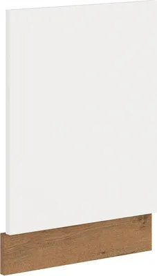 Zdjęcie produktu dla Front do zabudowy zmywarki VANYA – 45 x 57 cm, biały/dąb lancelot