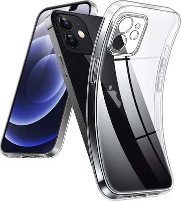 Produktbild von Handyhülle für Apple iPhone 12 , 6,1 Zoll Transparent Durchsichtig Silikon Schutzhülle Case mit Kameraschutz