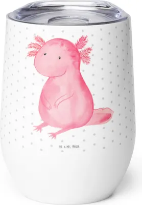 Produktbild von Mr. & Mrs. Panda thermosbecher Axolotl Niedlich - Weiß - Geschenk, Freundin, Weisheit, Isolierbecher, glühweinbecher, kaffee tasse, Thermobecher, Lebensweisheit, Liebe