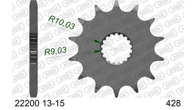 Produktbild von AFAM Standard Stahlritzel vorne 22200 - 428