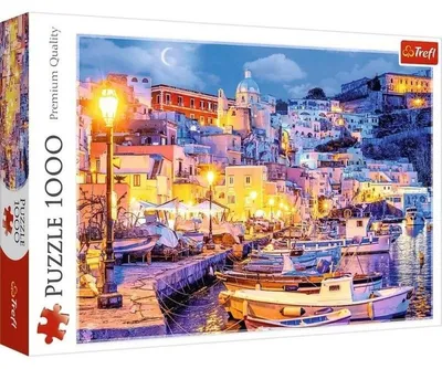 Zdjęcie produktu dla Trefl Puzzle 1000 el. Wyspa Procida nocą, Włochy, 1000 szt., Krajobraz