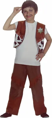 Produktbild von Kinder Cowboykostüm (Weste und Hose) Größe: 140