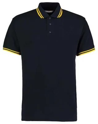 Image de Kustom Kit - Polo Superlavable 60 °C pour hommes LT5245 (M) (bleu marine/jaune)