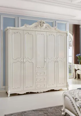 Produktbild von Klassischer Antik Stil Kleiderschrank Schrank Holz Garderobe Schränke Barock