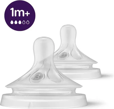 Productafbeelding van Avent Natural flesspeen 1M+ (2 stuks)