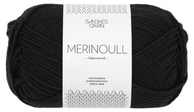 Produktbild von Sandnes Merinoull 50g - Merino-Schurwolle 1099 Schwarz