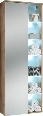 Produktbild von Hochschrank - Wildeiche Nachbildung - B 55 cm - mit LED-Beleuchtung