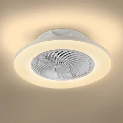 Produktbild von XMTECH Deckenventilator mit Beleuchtung und Fernbedienung Dimmbar Deckenlampe mit Ventilator LED Deckenleuchte Ventilatorlicht für Wohnzimmer
