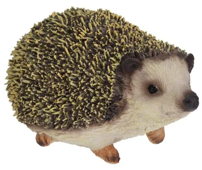 Gartenfigur Igel aus Stein, 14,5x9,5x8 cm, braun