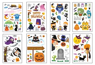 Obrázek produktu pro Halloweenské samolepky na okno, roztomilé halloweenské samolepky na okno