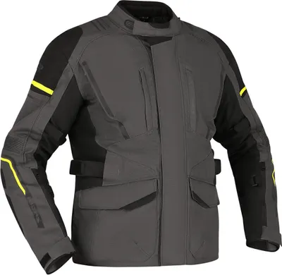 Produktbild von Richa Infinity 3 wasserdichte Motorrad Textiljacke, dunkelgrau/schwarz/gelb, 3XL