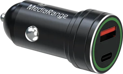 Obrázek produktu pro Nabíječka do auta MediaRange MRMA120 - USB-A/USB-C černá