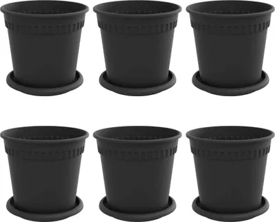 Produktbild von Blumentöpfe 6 pcs Schwarz Ø 17 x 14 cm Kunststoff