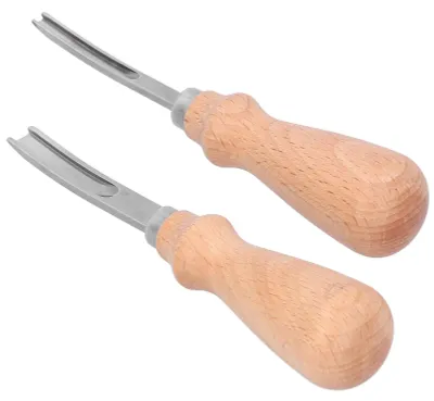 Kantenstecher-Set, Lederkantenschaber, 2-teilig, 4 mm und 8 mm