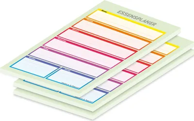 Produktbild von PRICARO Essensplaner "System", bunt, A5, 3 Stück