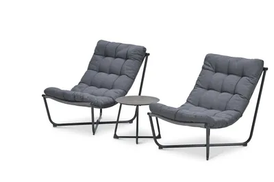 Produktbild von Garden Impressions Danzig Relax Set - 3-teilig - carbon black -  mittel grau - mystic grau -  Glass