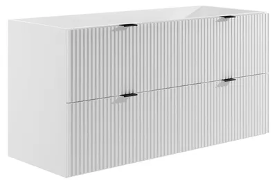 Produktbild von Waschbeckenunterschrank hängend unter Waschbecken - Weiß matt - 120 cm - ZEVINI