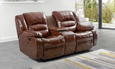 Immagine prodotto di Divano 2 posti Design Divani Tappezzeria Divani Relax Marrone Soggiorno