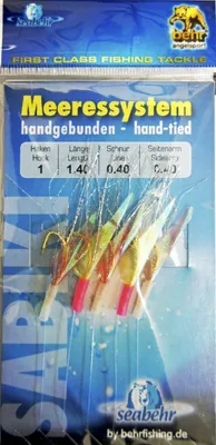 Produktbild von Behr Heringssystem Heringsvorfach mit Glitterfliegen 5 Haken Gr. 1