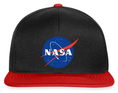 Produktbild von Spreadshirt NASA Classic Logo Snapback Cap, One size, Schwarz/Rot