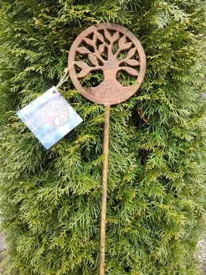 Produktbild von Edelrost Gusseisen Gartenstecker keltischer Baum des Lebens