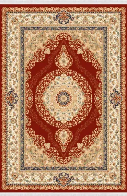 Produktbild von Orientalisch Kunstteppich Kurzflor Vintage Wohnzimmerteppich Teppich Rot 150x233