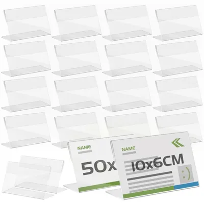 Productafbeelding van Solidchoice - Set van 50 Acryl Tafelnaambordjes 10 x 6 cm