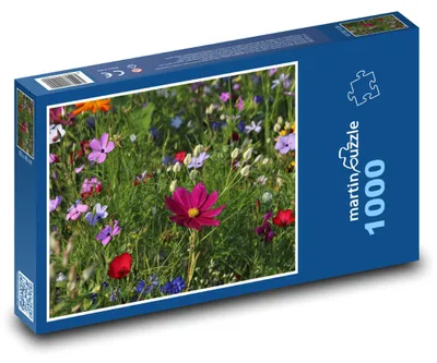 Produktbild von Puzzle 1000 Blühende Wiesenblumen auf der Wiese - martinpuzzle