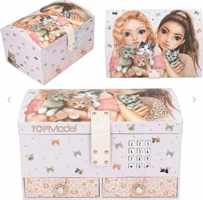 Zdjęcie produktu dla Depesche TOPModel Cat, Pudełko na biżuterię, Różowy, Cat, 200 mm, 157 mm, 125 mm