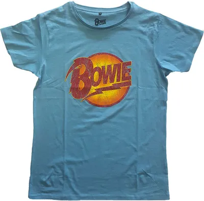 Image de David Bowie - "Diamond Dogs" T-Shirt Logo pour homme/femme unie RO794 (M) (Bleu)