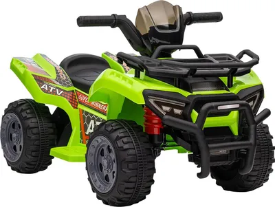 Productafbeelding van Mini elektrische quad voor kinderen, elektrische ATV, kinderwagen met voorlicht, kinderauto, kinderfiets, elektrische quad, geschikt voor kinderen van 18-36 maanden, kleur: groen