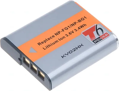 Produktbild von T6 Power Akku für SONY Cyber-shot DSC-N2, Li-Ion, 3,6 V, 950 mAh (3,4 Wh), grau