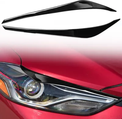 Produktbild von Paar Auto Lamp Augenbraue Soft Dekorative Aufkleber für Hyundai Elantra 2016-2018 (Schwarz)