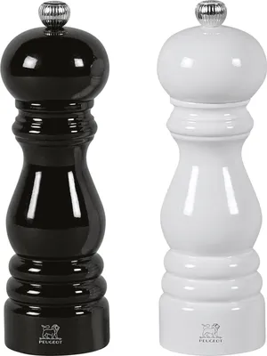 Produktbild von PEUGEOT Duo Paris sada mlynčekov na korenie 18 cm čierna/biela Mlynček na korenie Mlynček na soľ 2/27346