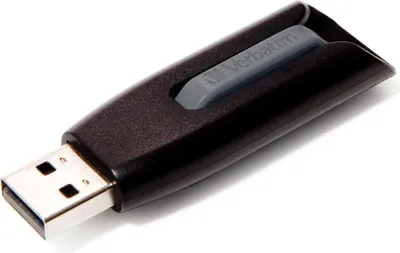 Produktbild von Verbatim V3 - USB 3.0-Stick 32 GB - Schwarz, 32 GB, USB Typ-A, 3.2 Gen 1 (3.1 Gen 1), 80 MB/s, Dia, Schwarz, Grau