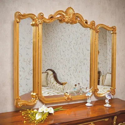 Produktbild von Casa Padrino Luxus Barock Schminktisch Spiegel Gold 135 x H. 113 cm -  Italy