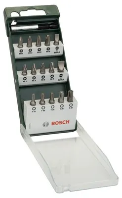 Produktbild von Schrauberbit-Set Standard, gemischt (S, PH, PZ, T), 16-tlg.