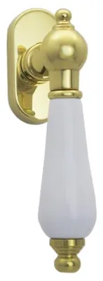 Produktbild von Oscar R039 Ghidini Fenstergriff M1 Messing poliert Handhabe weiß