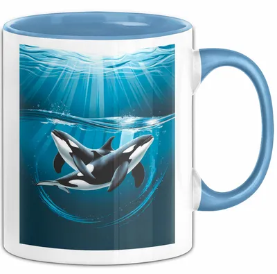 Produktbild von Wal Tier Tasse Geschenk Lustige Geschenkidee Spruch (Blau)