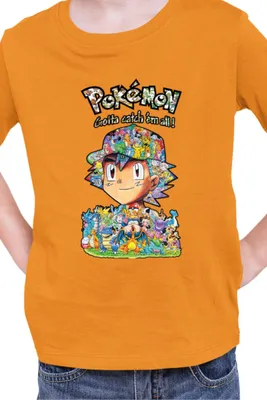 Immagine prodotto di Maglietta per bambini Japan Manga Anime Comics Pokemon 019, , Orange
