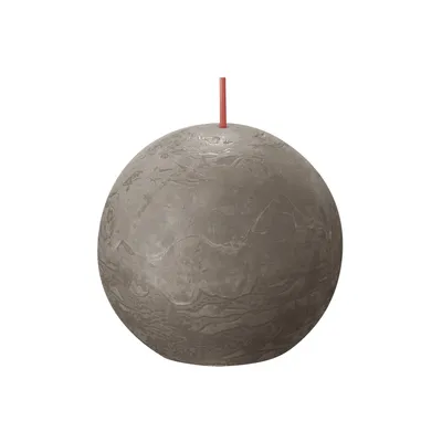 Immagine prodotto di BOLSIUS Kugelkerze Rustiko Shine ø8cm rustikales Taupe