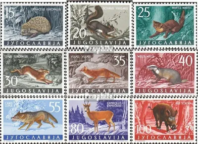 Produktbild von Briefmarken Jugoslawien 1960 Mi 917-925 (kompl.Ausg.) postfrisch Juoslawische Fauna
