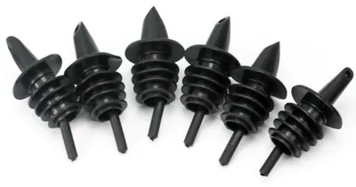 Image de Bouchons de bouteille noirs en plastique, 10 pièces