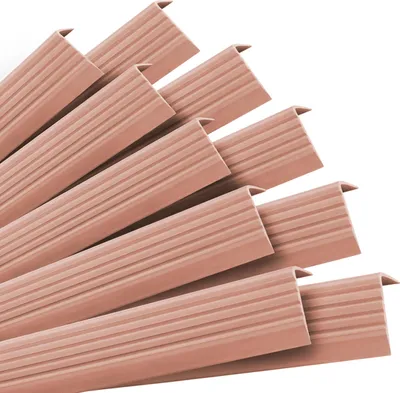 Obrázek produktu pro Sada QUEST: Samolepicí protiskluzové schodišťové profily, světle hnědé, 40 x 25 mm, 100 cm