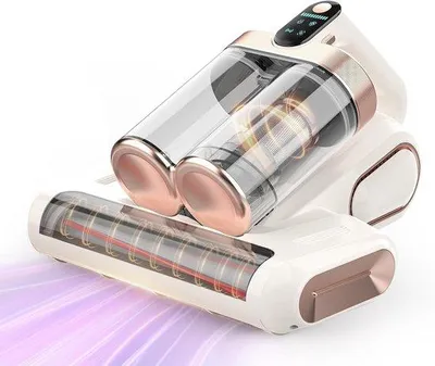 Zdjęcie produktu dla Odkurzacz ręczny z lampą UV-C, siła ssania 16 kPa, przenośny, z filtrem HEPA i funkcją ultradźwiękową, biały, unisex, do łóżka, kanapy, kołyski.