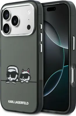 Immagine prodotto di Custodia Karl Lagerfeld Iml Karl & Choupette Peekaboo Logo Magsafe per iPhone 17 Pro Nero